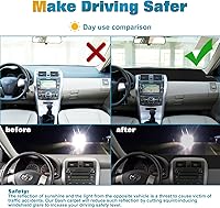 Vista 7 de x xotic tech Alfombrilla para consola central para tablero de instrumentos precortada, antideslizante, protector solar antirreflejos, cubierta