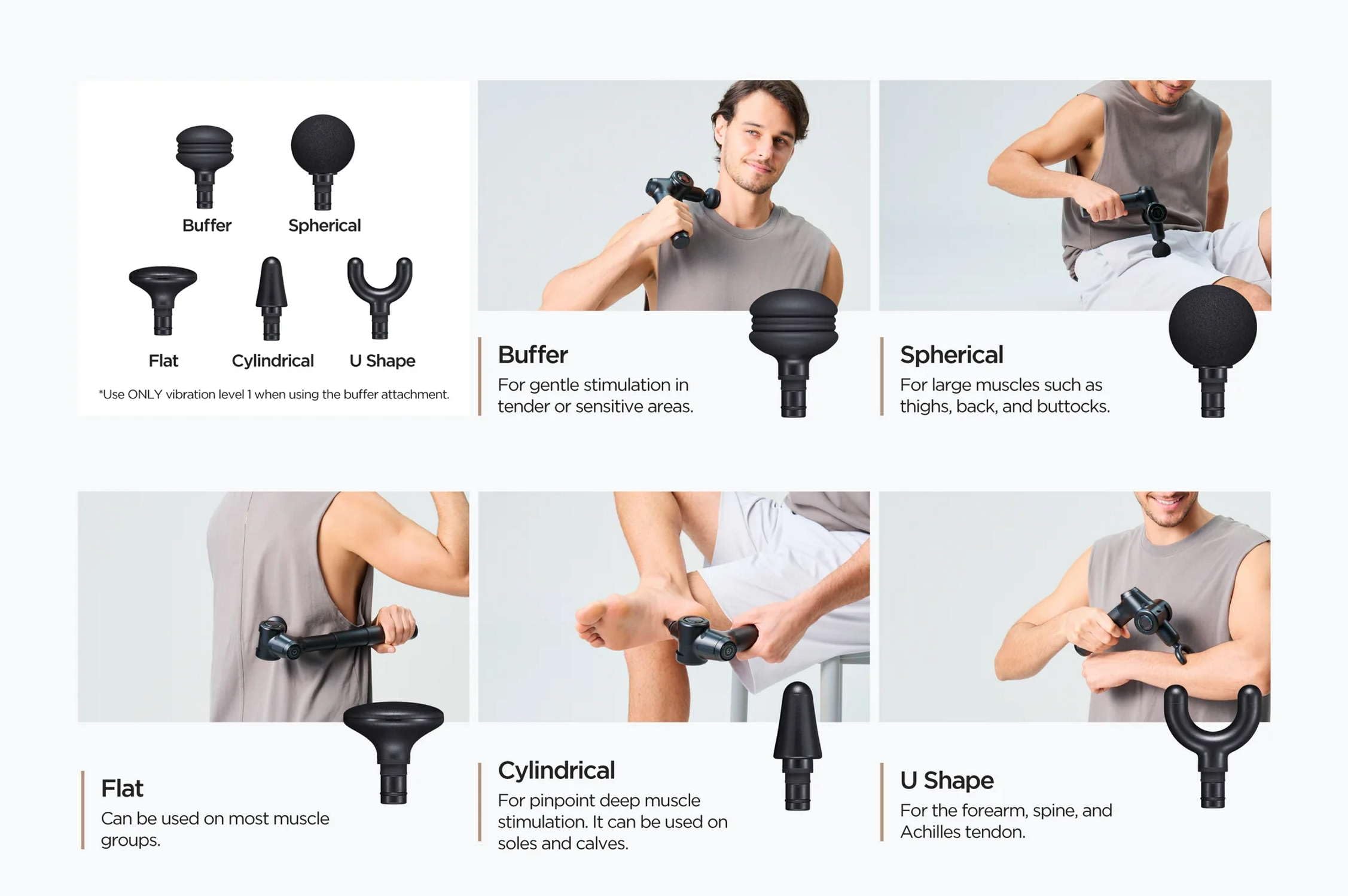 MYTREX Rebive EX FIT Pistolet de Massage Musculaire Noir avec 6 Niveaux d'Intensité et 5 Têtes Interchangeables. Appareil Électrique Professionnel pour Soulagement Musculaire Profond