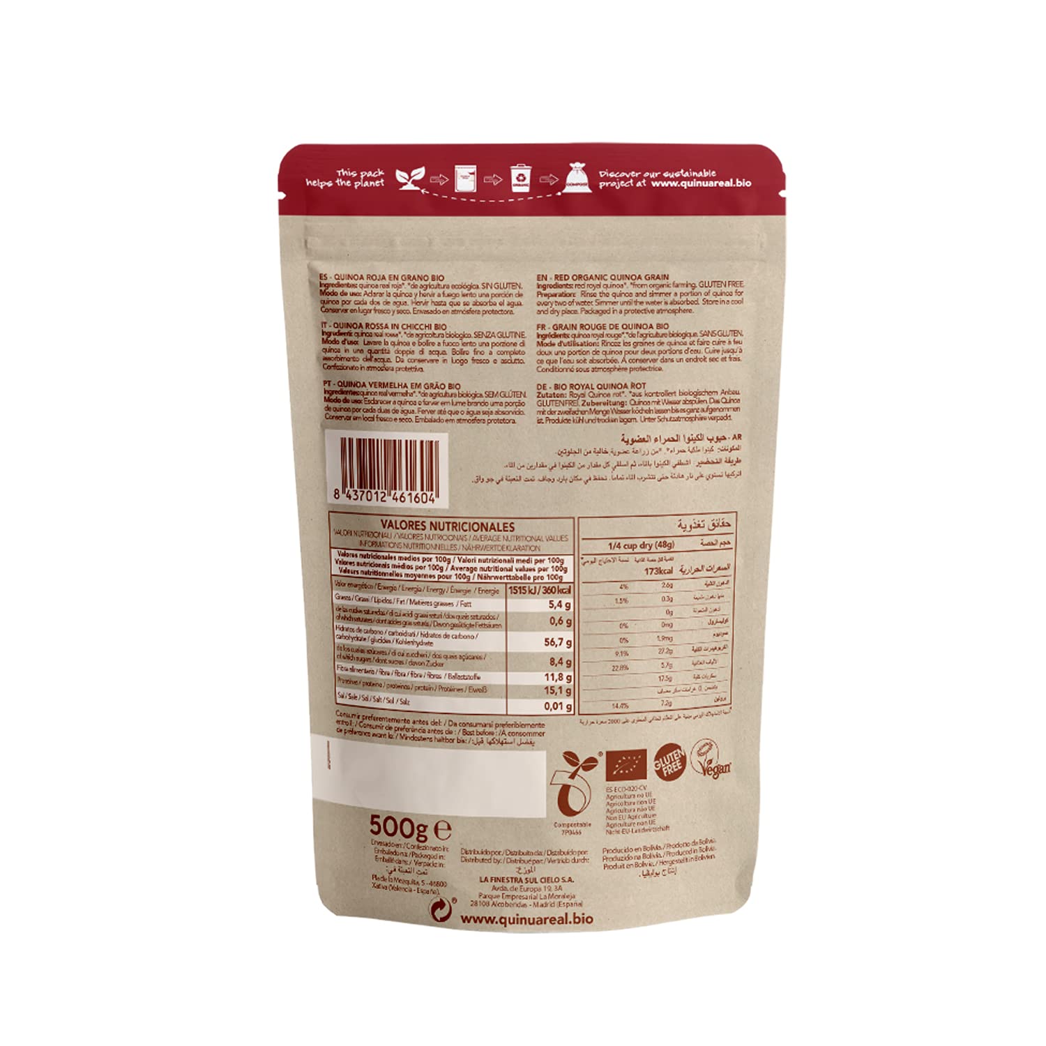Quinua Real Quinoa Rossa Bio - 500 g