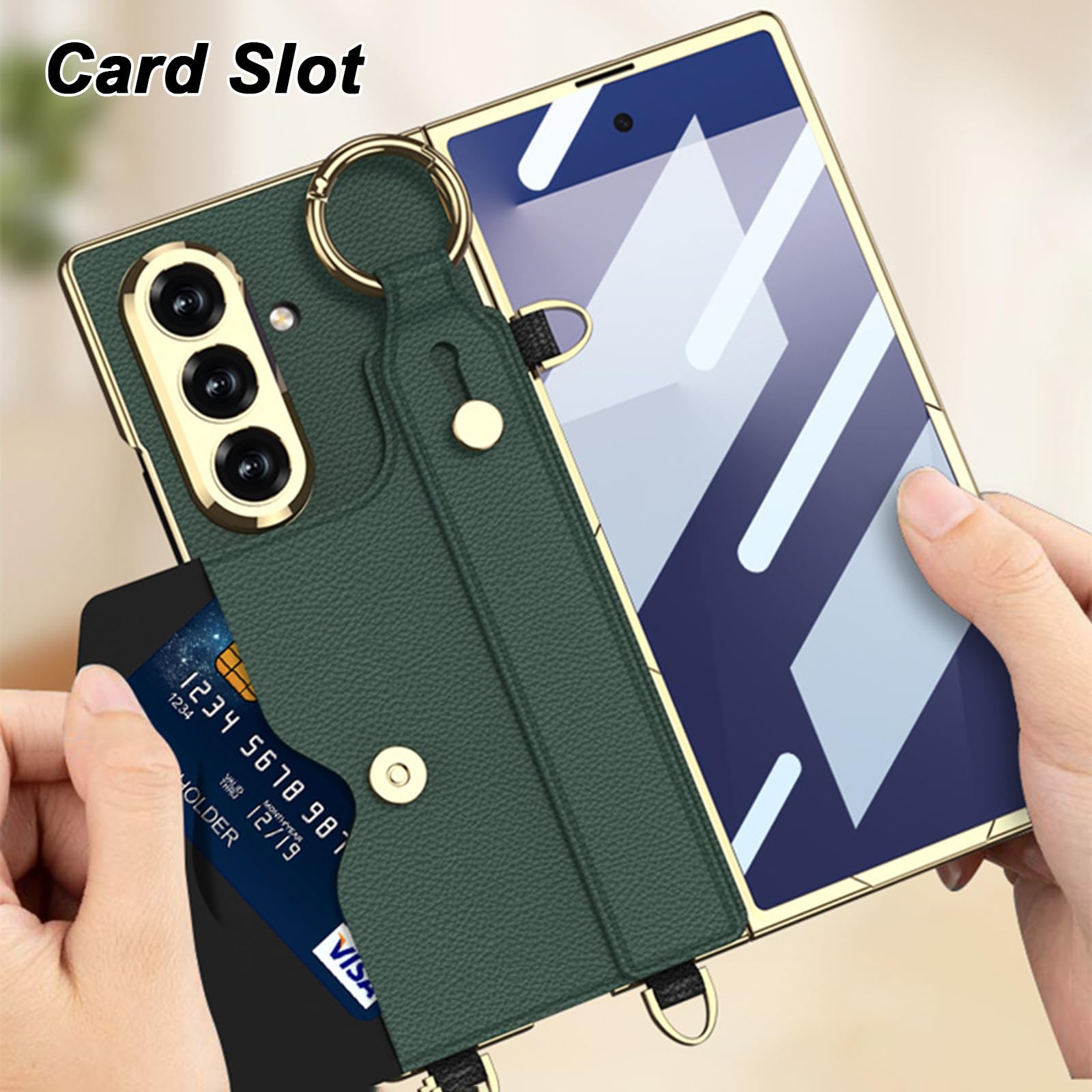 Galwaniczne etui do Samsung Galaxy Z Fold 8 Ultra, luksusowa stylowa skóra