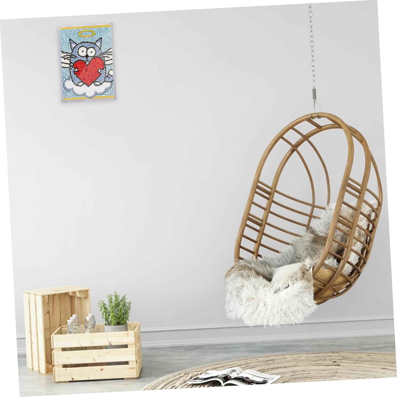 GLEAVI 4Pcs Magnetic Self Adhesive Picture Frames for Display Stylish Photo Frames for Refrigerator Wall and Home Decor for Embroidery Paintings and Artworks