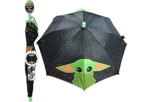Disney Baby Yoda Mandalorian Umbrella with Moisture-Absorbent Clamshell Handle