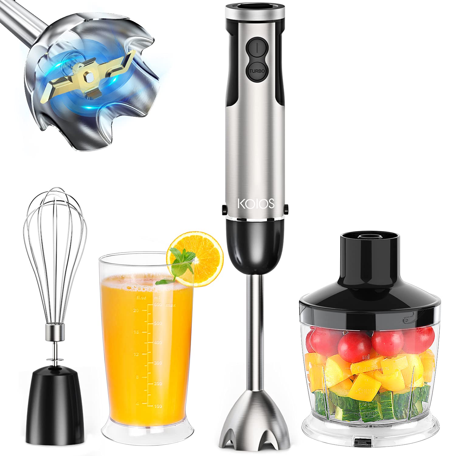 Buy KOIOS Hand Blender,800W 12Speed 4in1 Multipurpose Immersion