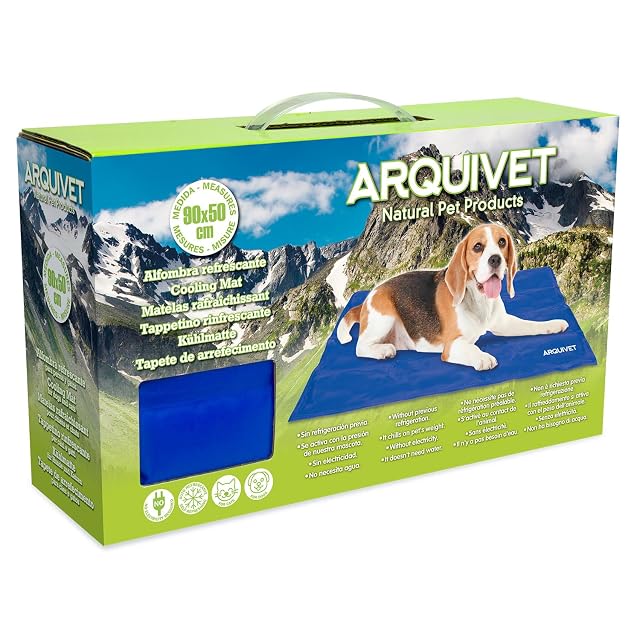Arquivet - Alfombra Refrescante para Perros y Gatos, Autorefrigerante, Pet Cooling Mat 50x90 cm para Mascotas
