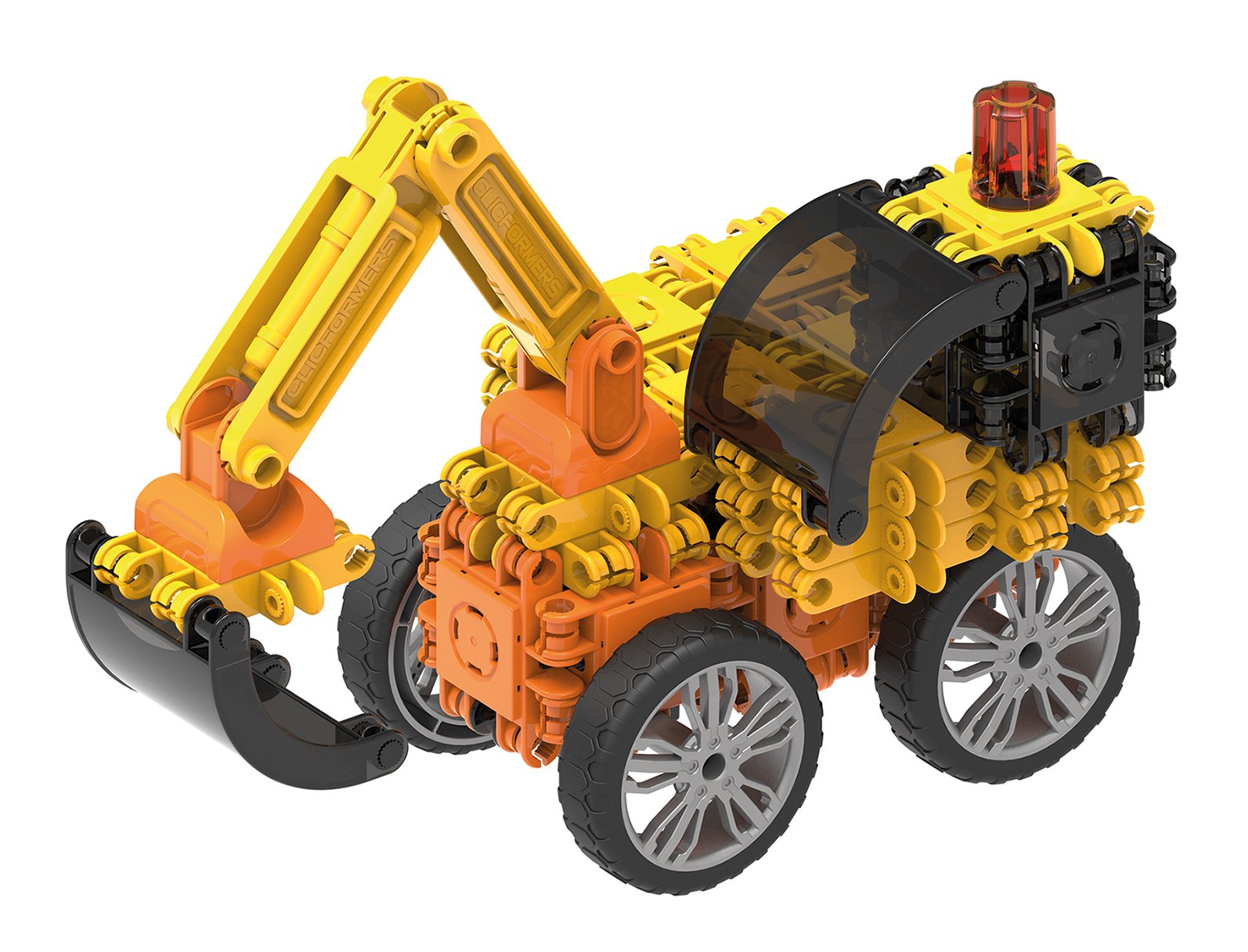 CLICFORMERS Konstruktionsspielzeug für Kinder ab 3 Jahre, kreatives Lernspiel im 73 teiligen Set, Bausteine für Jungen und Mädchen, Montessori STEM-Spielzeug mit Feuerwehrautos,