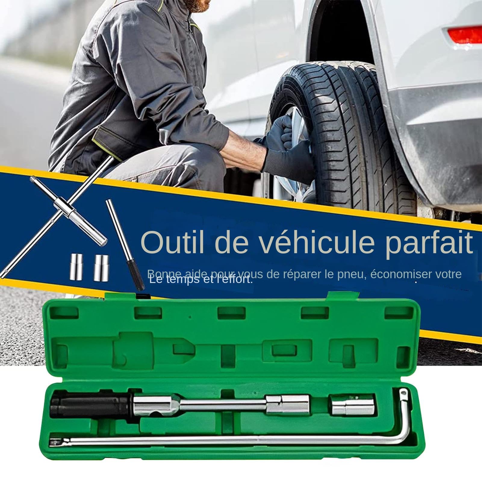 Llave de Ruedas Llave Cruzada para Tuercas de Rueda | Llave para Neumáticos Robusta Para Motocicletas Automóviles SUV RV Camiones Taller Garaje Y En Carretera Automotriz