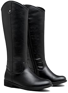 Amazon.com | Vepose Women's Knee High Boots 956W Black