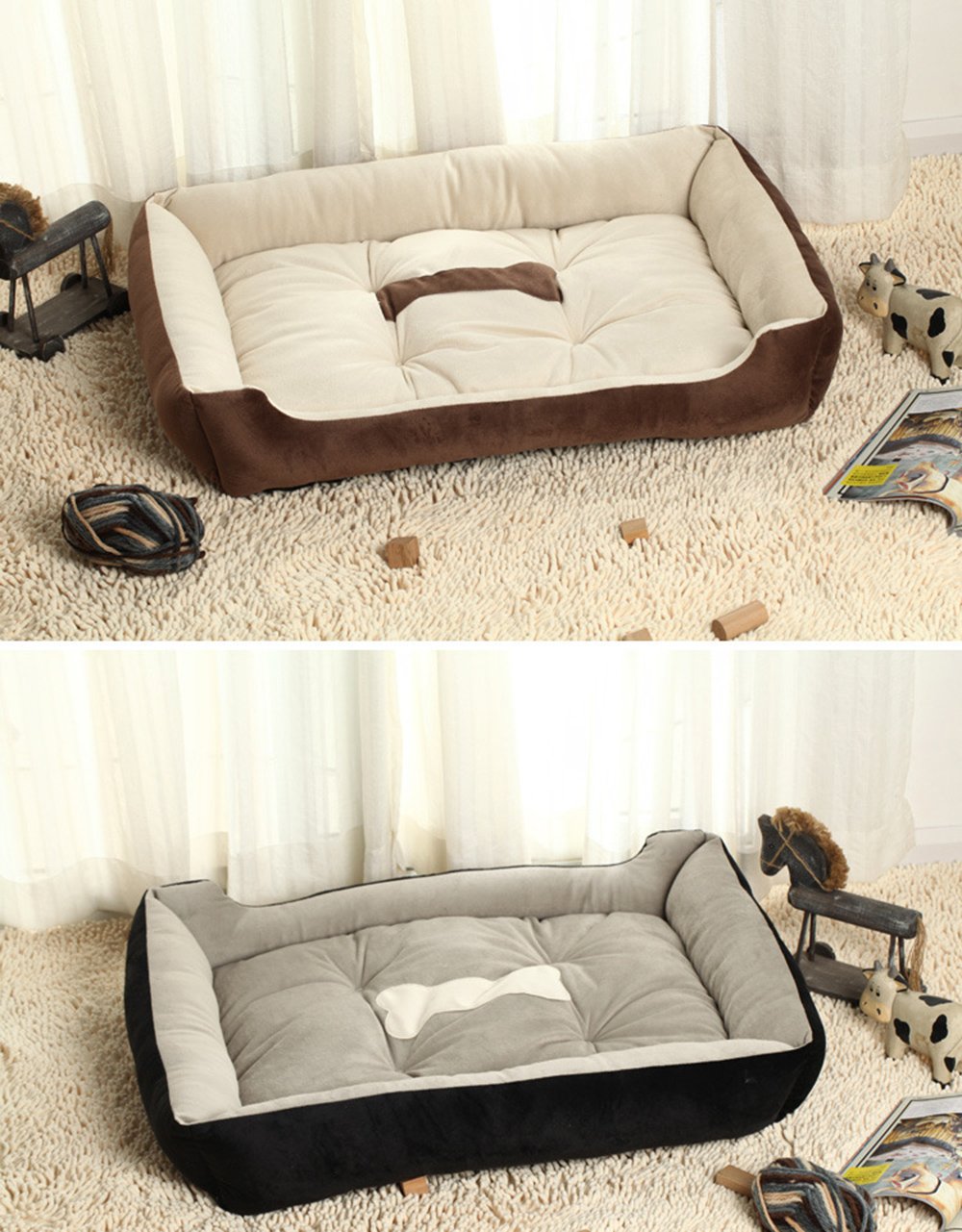 Amazon | Tora ペット用ベッドクッションマットラウンドベッド犬猫室内