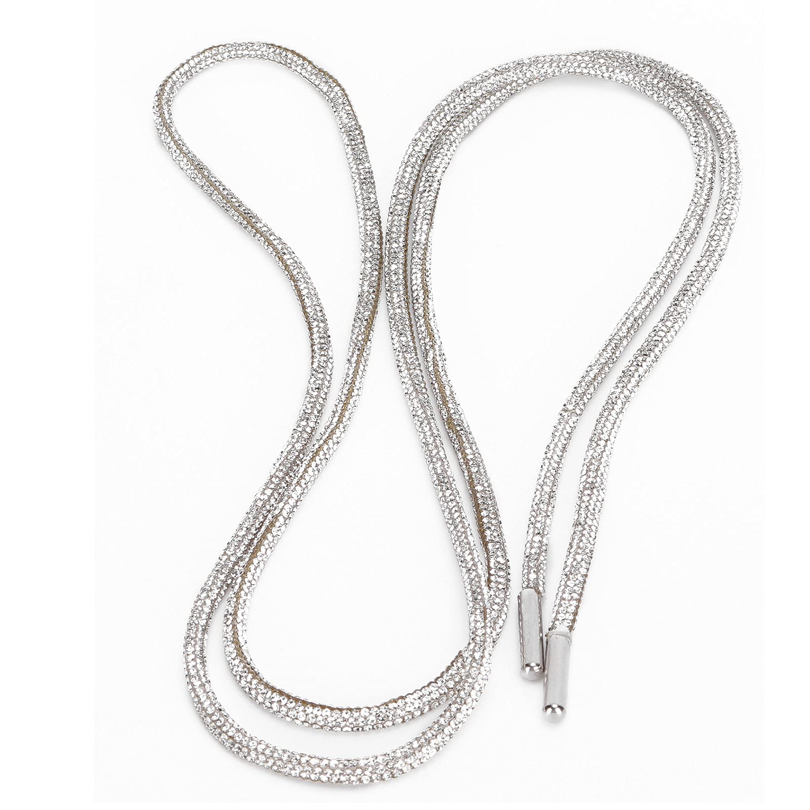 GLOGLOW Rhinestone Shoelaces, Dazzling Jewelry Belt for Clothing Decoration, for Skirts, Short Skirts, Cocktail Party — view 4
