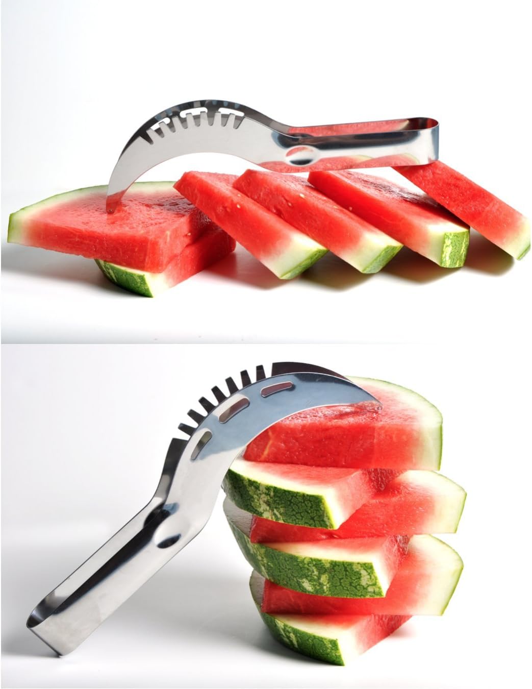 2 PACK | EASY TO USE | Watermelon Fruit Slicer Cutter | As Seen On Tv | Kitchen Corer | Stainless Steel