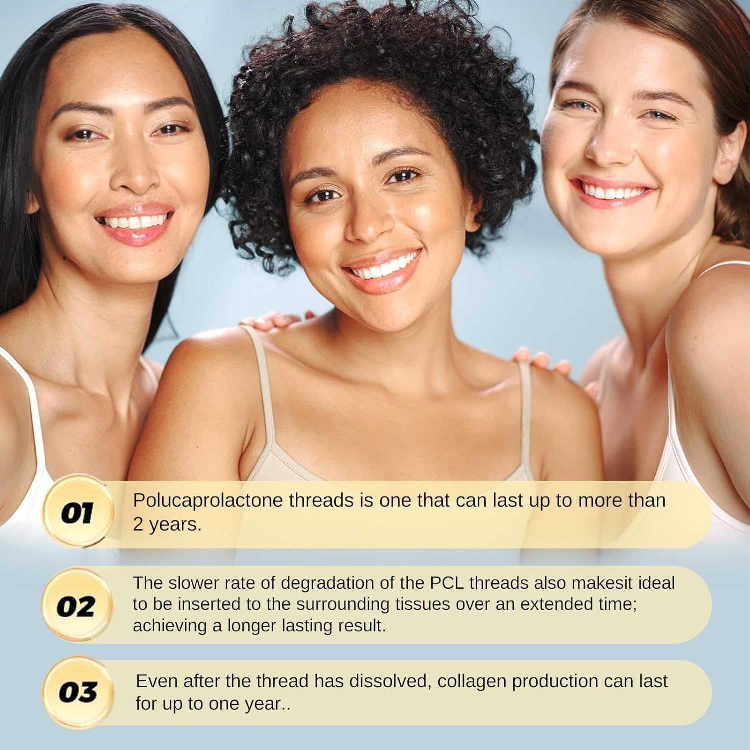 ACADA Pcl Threads for Face Lift Pcl Screw Threads 29G38mm, Anti-Aging, Long-Lasting Skin Rejuvenation and Firming, 20Pcs