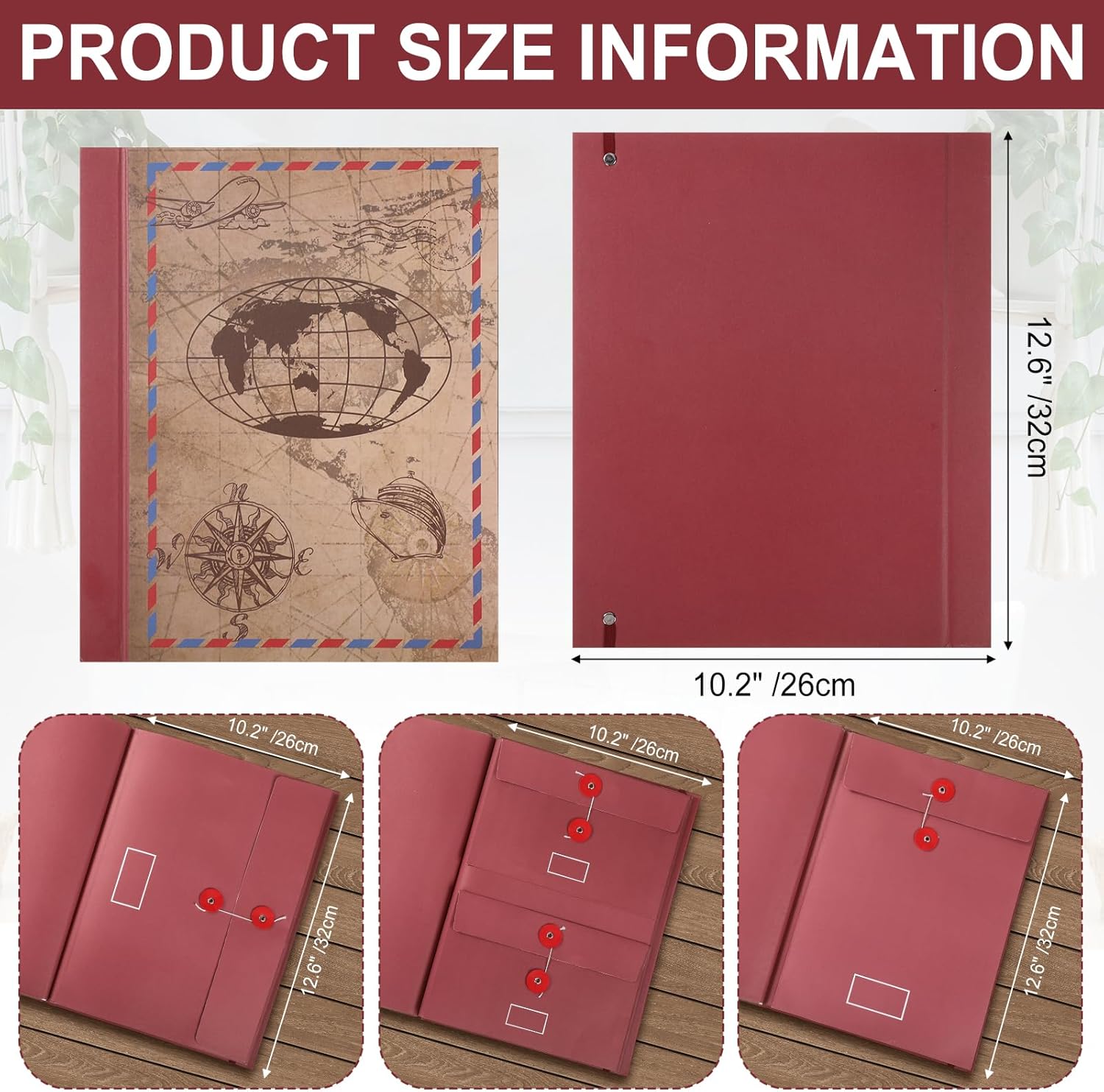 Funrous Important Document Organizer 2026 Life Book Document Binder in Case I Go Missing File Organizer with Labels Expanding File Folder for Family Papers Birth Certificates Christmas New Year Gifts