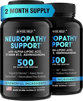 Neuropathy Support Supplement - Made in USA - Vitamin & Botanical Formula for Daily Wellness - Hands, Neck, Feet & Toes - Pack of 2