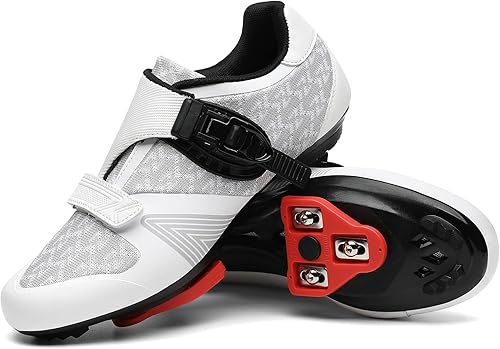 Miniatura 8 de Zapatos de ciclismo unisex para hombres y mujeres, compatibles con zapatos de bicicleta Peloton con tacos Delta para ciclismo de carretera, pedal
