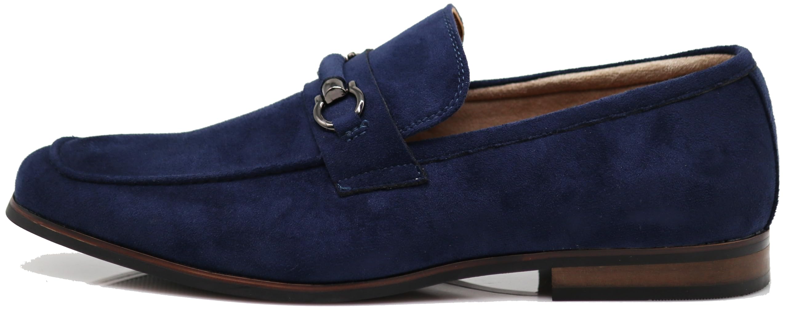 Enzo Romeo MHG Men's Business Casual Formal Vegan Suede Loafers Slip On Driving Dress Shoes - 5