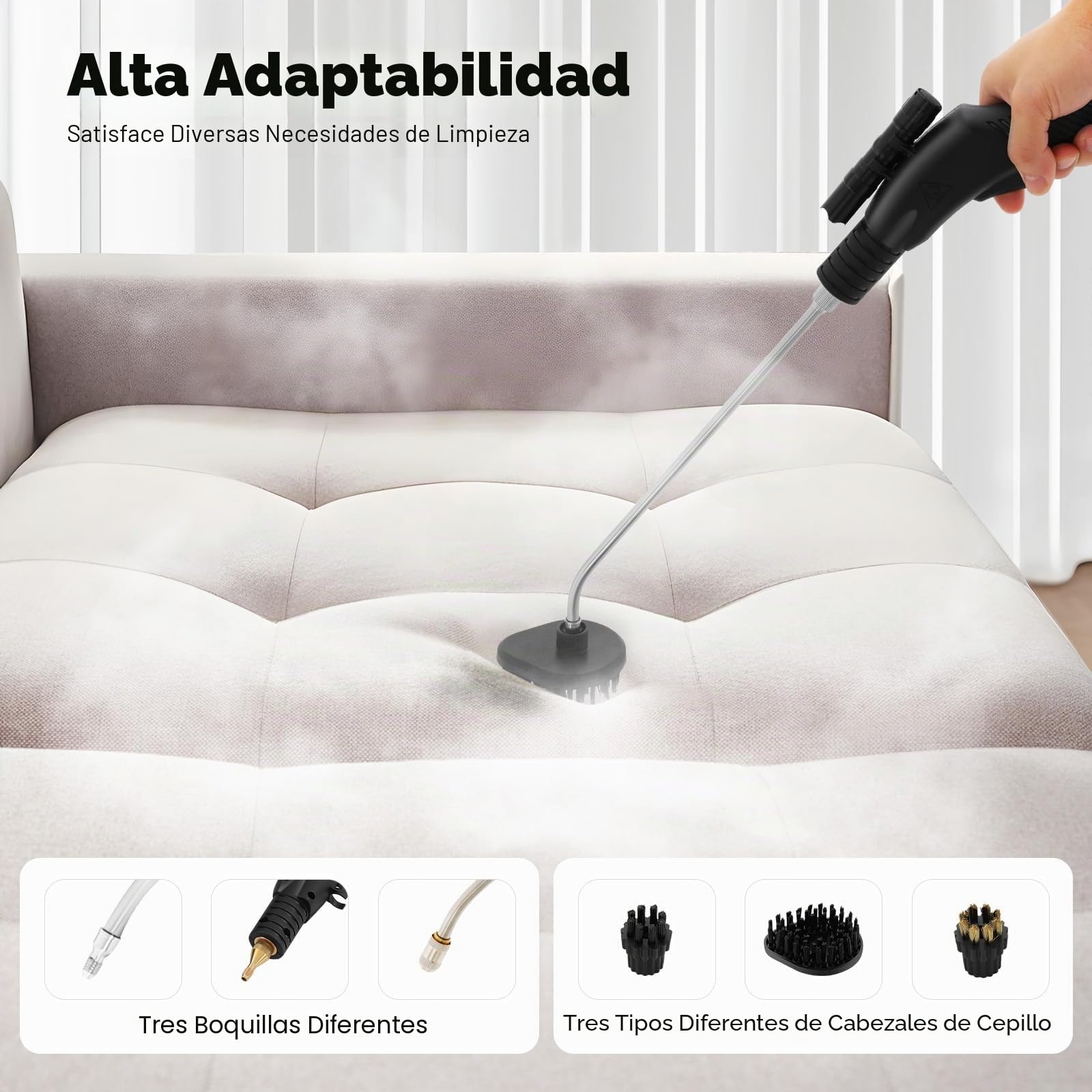Limpiador de vapor de alta presión, 3000 W, 220 V, máquina de alta temperatura, portátil, dispositivo profesional con caja de almacenamiento para suelo y paredes