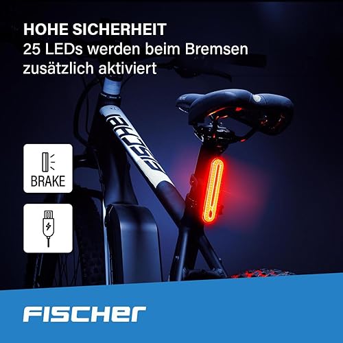 Miniatura 3 de Fischer LED Akku Stableuchte, Rücklicht, Fahrradbeleuchtung, Fahrrad-Rückleuchte, barra auxiliar, Schutzart IPX4, negro