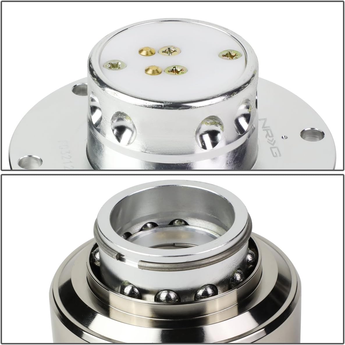 Auto Dynasty NRG-SRK-200SSL Steering Wheel Quick Release Adapter Kit Gen 2.0, Aluminum, Silver