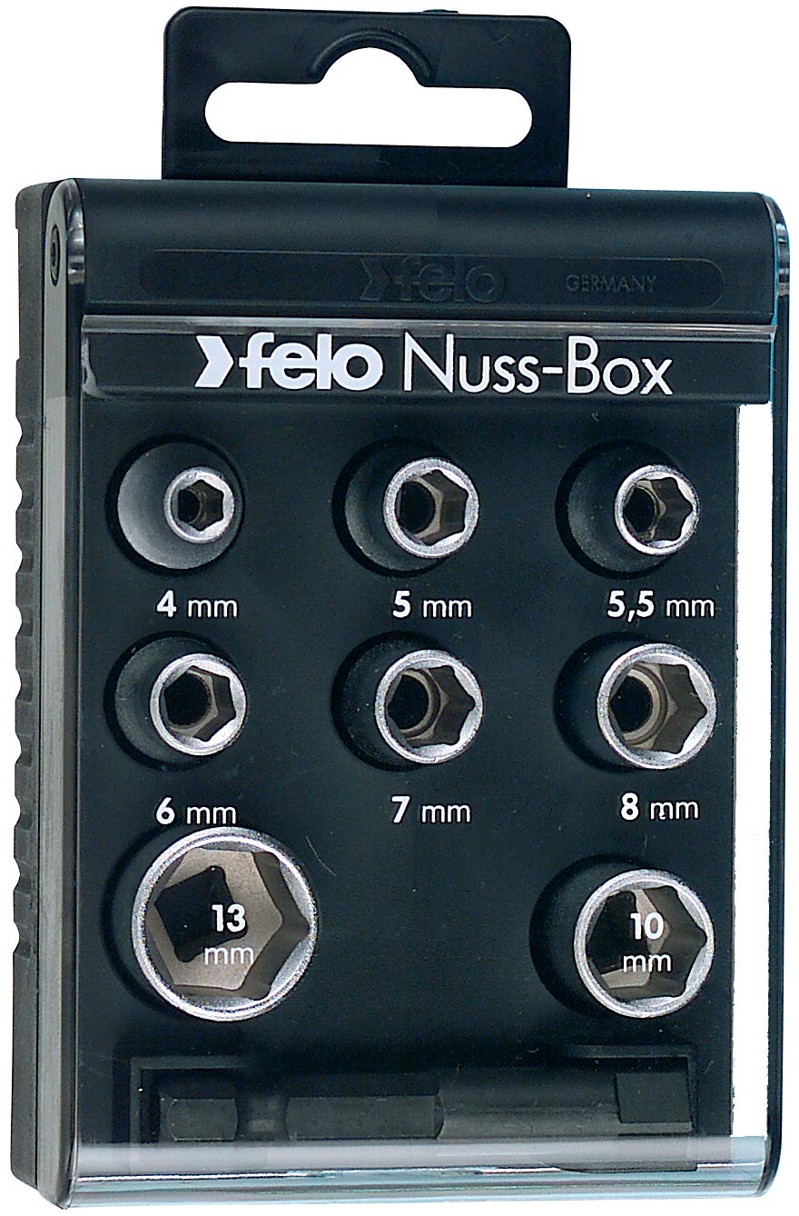 Douilles Felo 9 pcs en acier forgé haute précision pour vissage