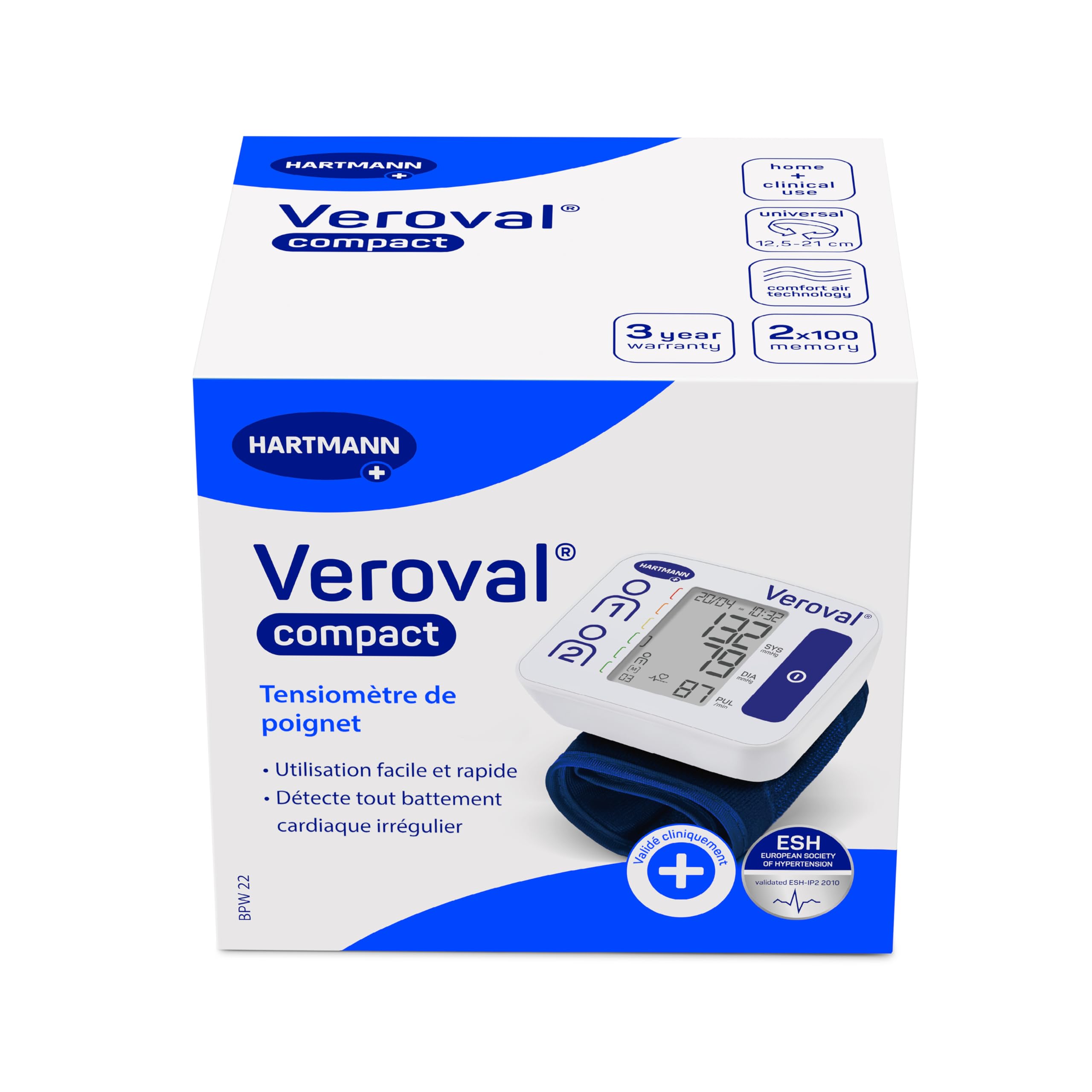 Hartmann Veroval - Tensiómetro de muñeca compacto