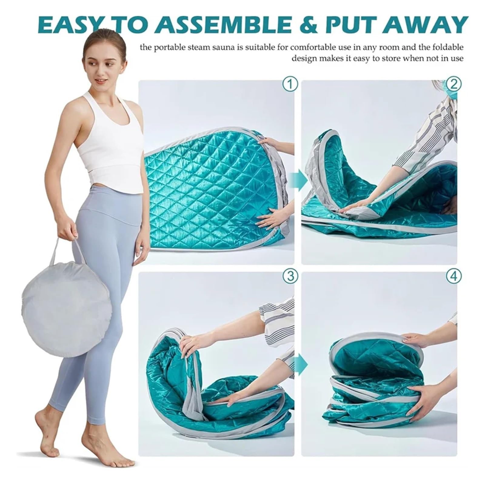 Portable Steam Sauna, Full Size Personal With 4l Generator Indoor Saunas Tent