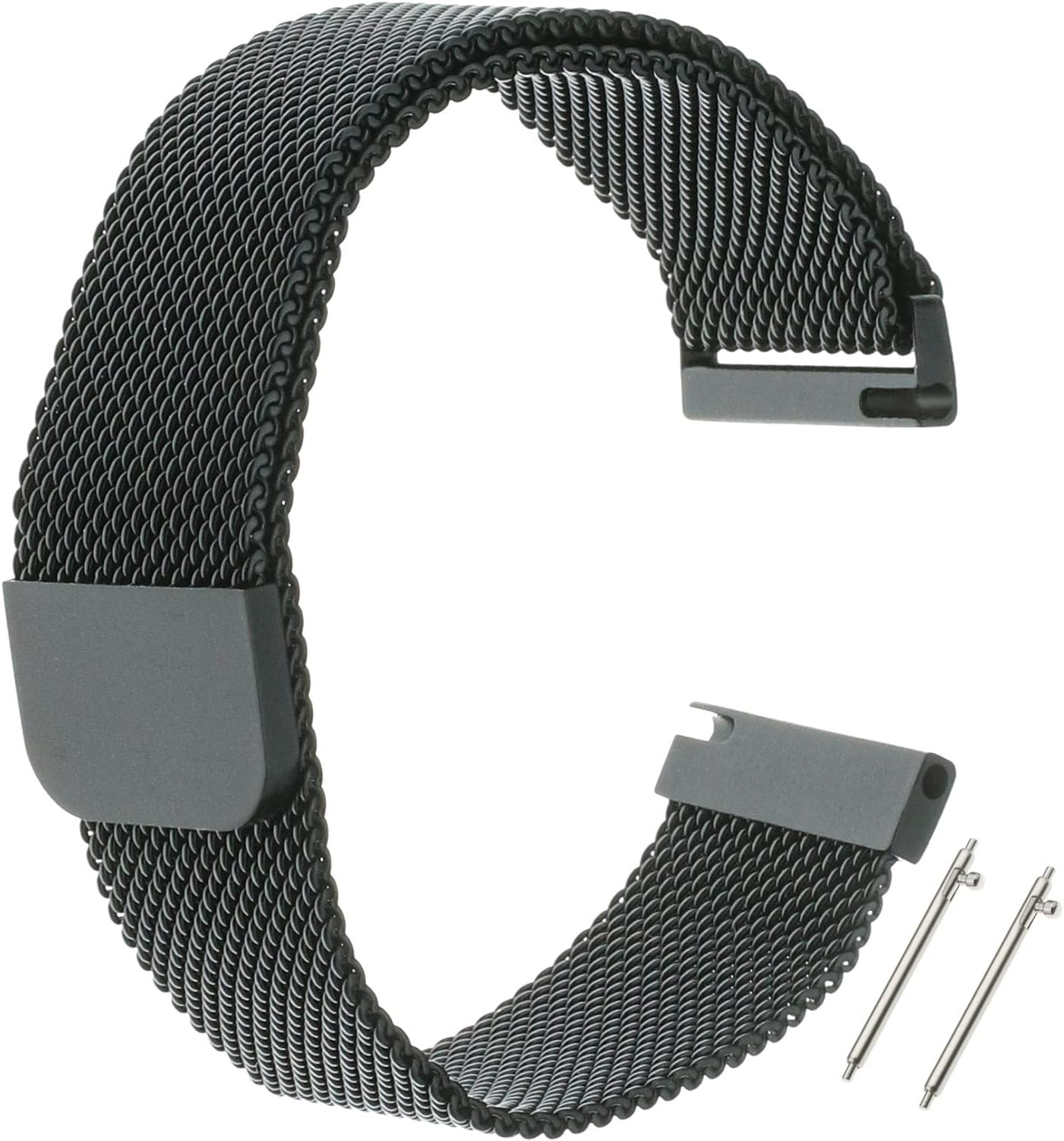 Micro Traders20mm Magnetic Strap Compatible with Amazfit GTR 42 mm/GTS/GTS 2e / GTS 2 / GTS Minin Bip/Bip Lite Stainless Steel Mesh Watch Band