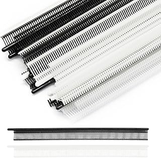 Biaungdo 2000 Pcs Mini Stitch Gun Fasteners Kit, 4.5 mm/0.18 inch Tiny Tagging Fasteners, Extra Fine Smallest Plastic Fastener for Micro Stitch Guns (Black + White)