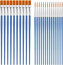 70pcs Small Paint Brushes for Decorating Round Tips/Flat Tips Fine Art Painting Brush Set for Oil Acrylic Watercolor Paint Brush Set