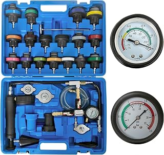 Radiator Pressure Tester & Coolant Vacuum Refill Kit 28pc Universal Coolant Pressure Tester Kit for Cooling System Radiator Leak Test & Refill