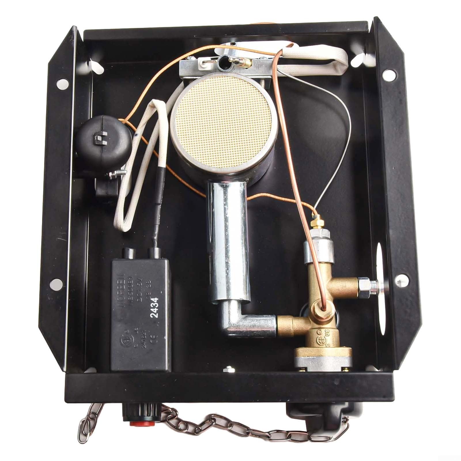 HpLive 47000 BTU Terrassenheizer Brennermodul Ersatz mit Regler Montagesatz für 4-seitigen Glasröhren-Terrassenheizer，quadratische Glasröhren-Terrassenheizung(B)