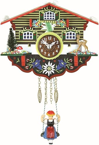 Trenkle Kuckulino Reloj de la Selva Negra Casa Suiza con Movimiento de Cuarzo y Campanilla de Cuco TU 2003 SQ