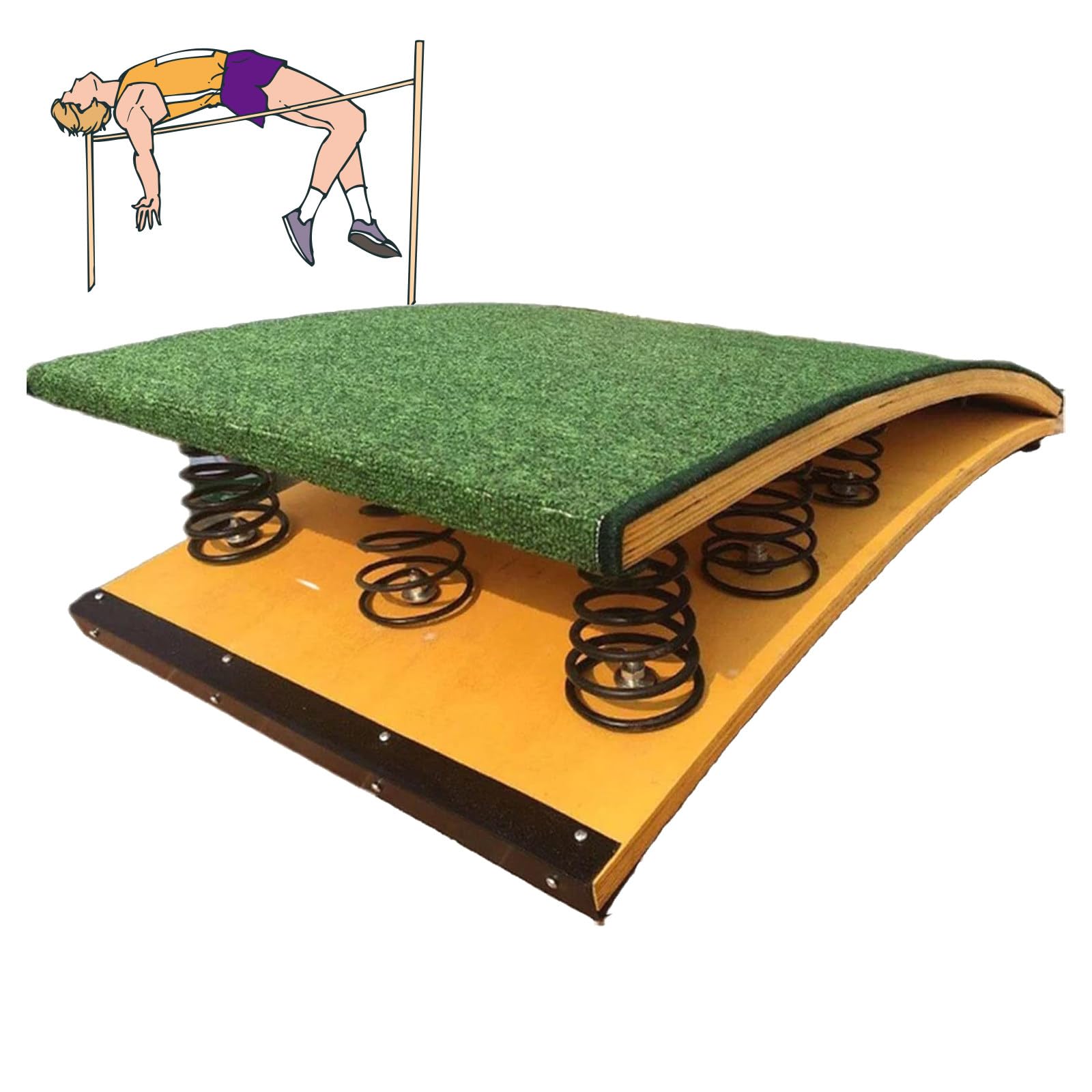 Trampolín de gimnasia con marco de madera resistente de diseño premium para hogar 8