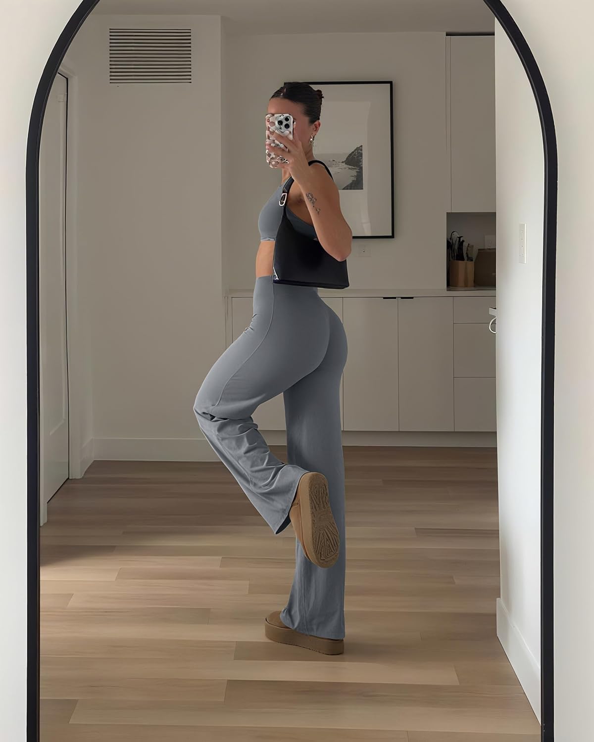 SoftMotion Straight Leg Bottoms Women Workout Leggings Fitness Gym Outdoor Sports Yoga Pants