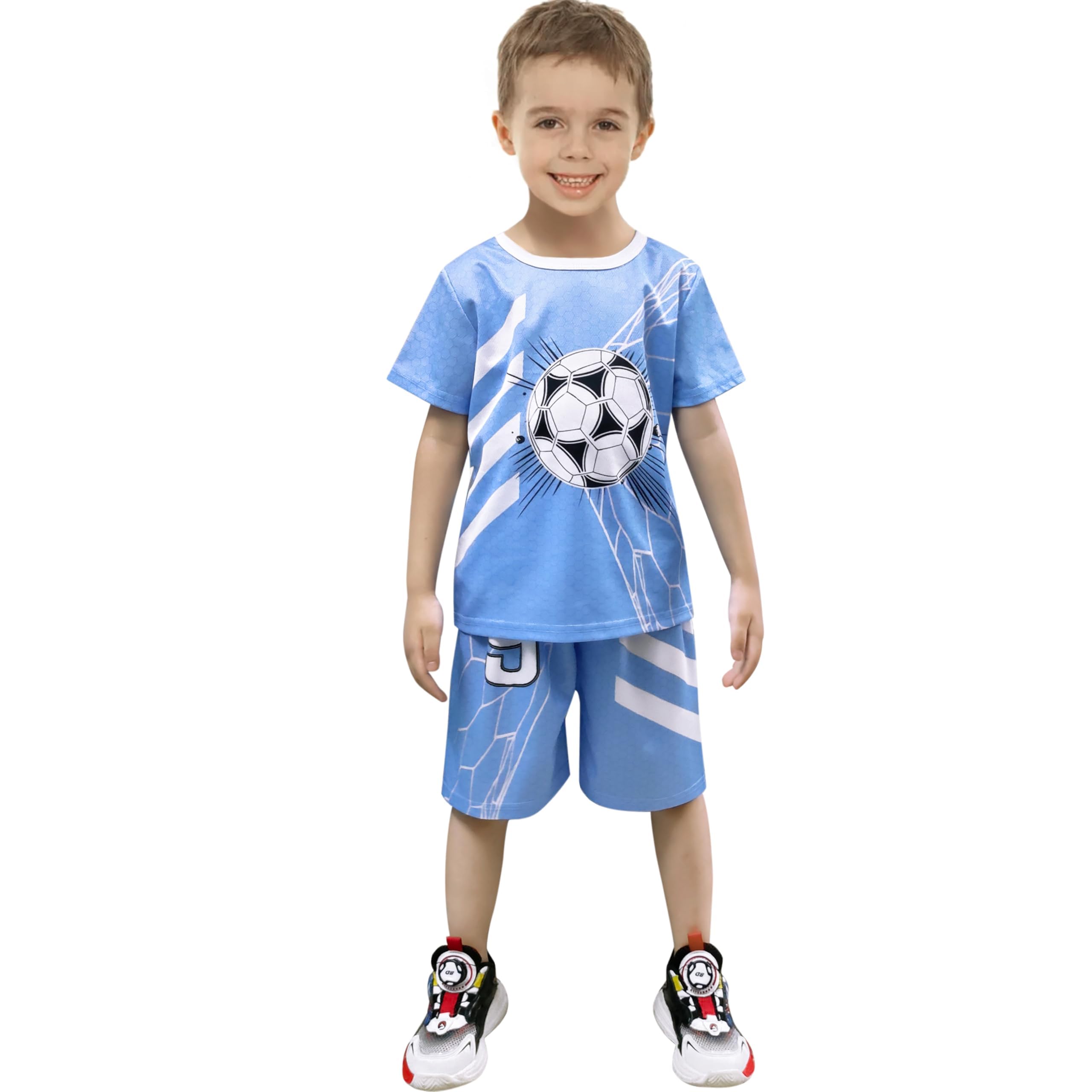 Conjunto de camiseta de fútbol para niños, uniforme de entrenamiento de fútbol para jóvenes, juego de pantalones cortos deportivos de baloncesto