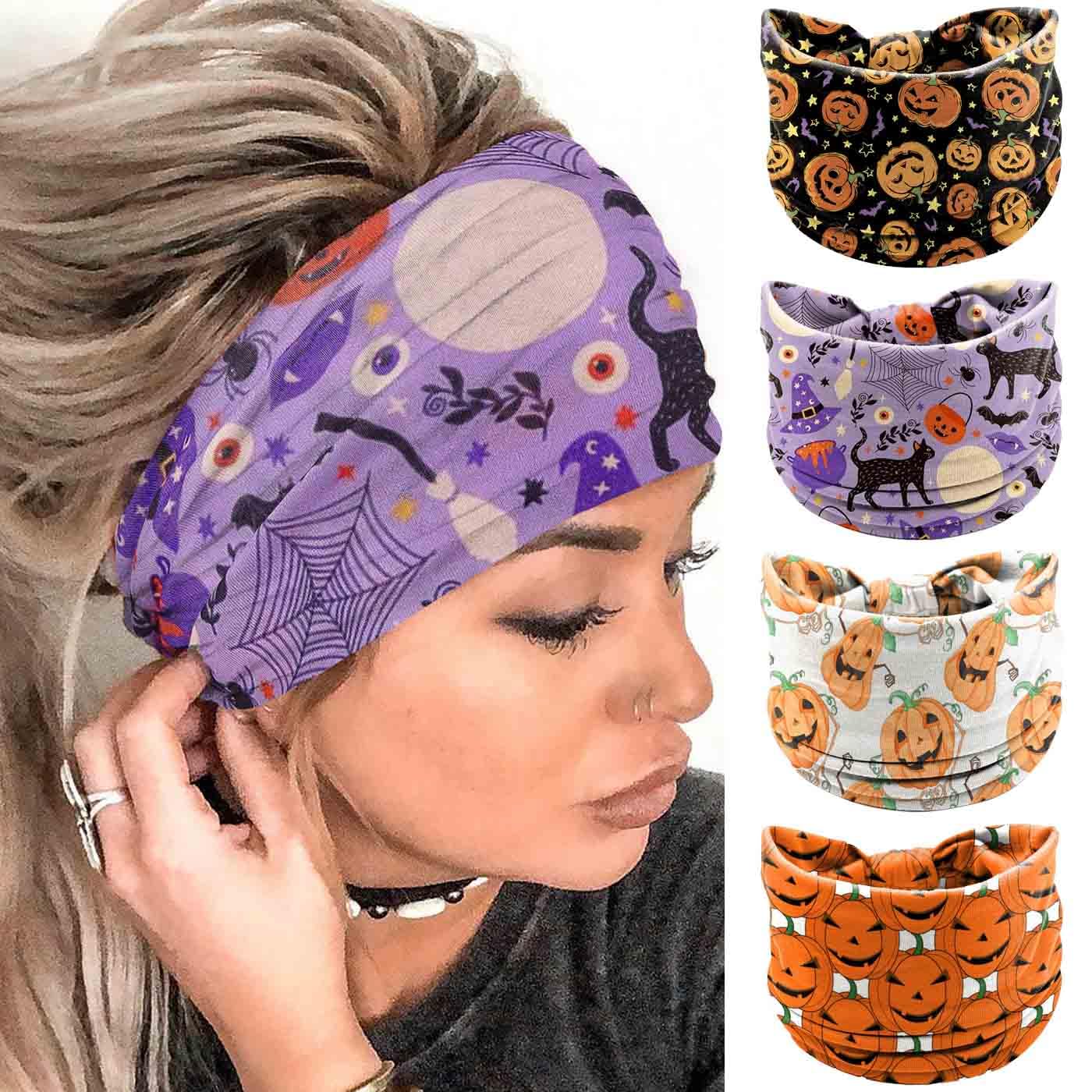 Olbye Wide Knotted Headbands for Women | Halloween Hair Accessories
