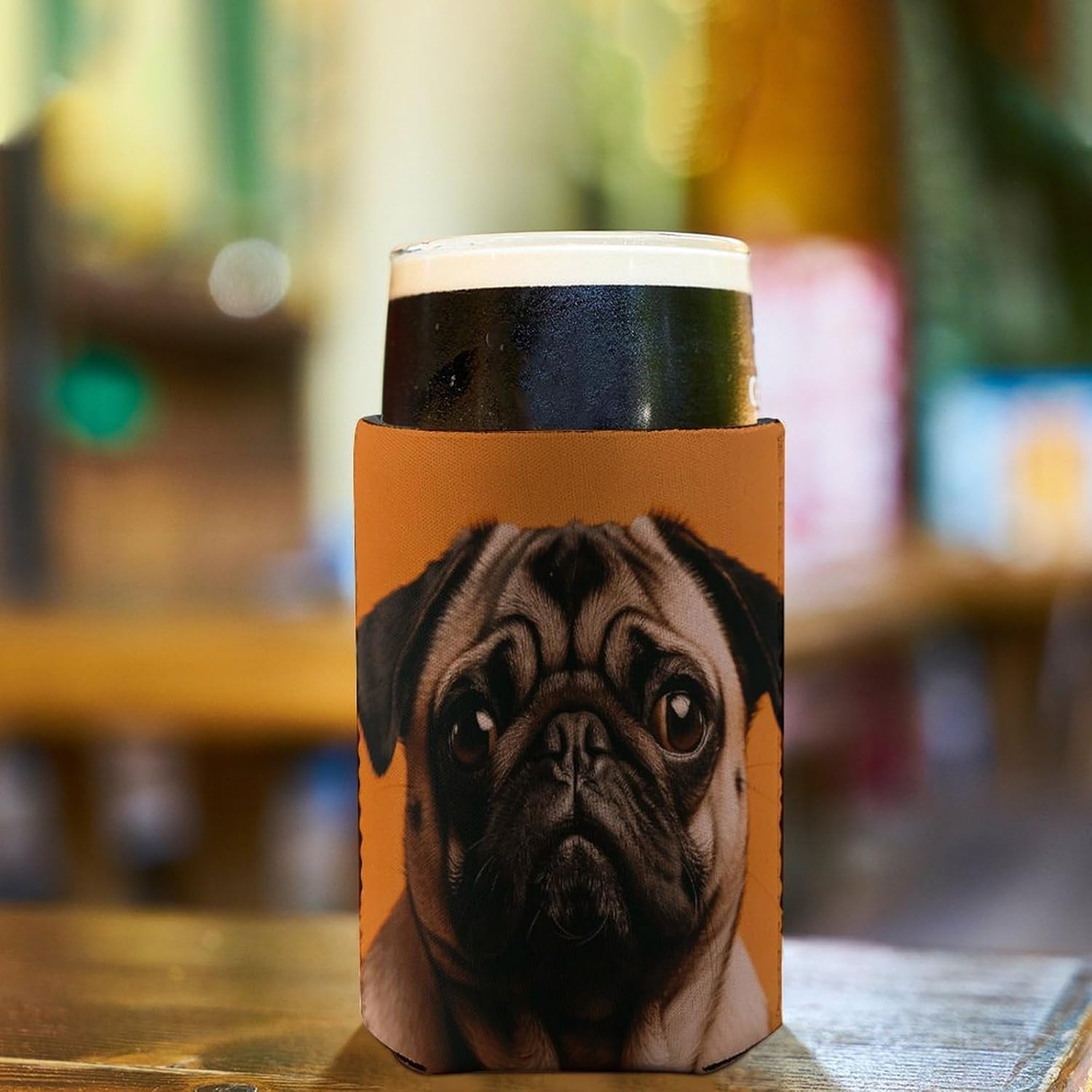 Pug Reusable Insulator Sleeve for Iced Hot Drink image 5