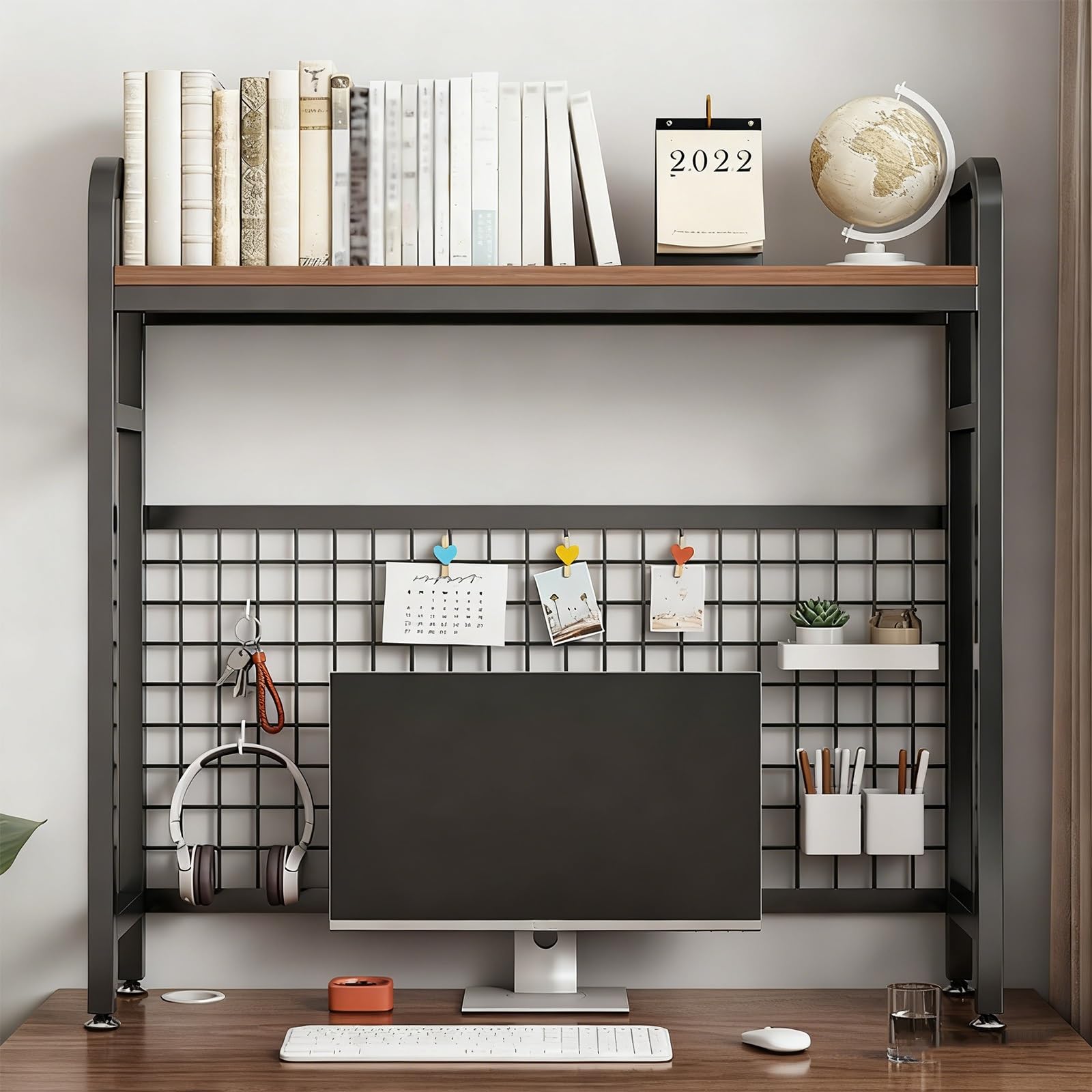 Bibliothèque de bureau multifonction pour un espace de télétravail net