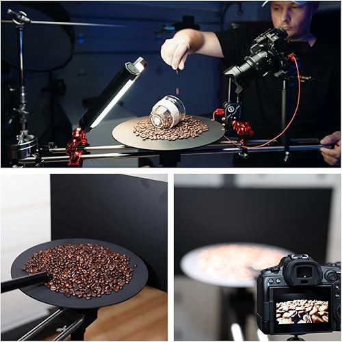 Miniatura 7 de DF DIGITALFOTO V360 Degree Camera Spinner, tocadiscos de fotografía profesional para YouTube, Vlog, desembalaje, comerciales, video, rollo B,