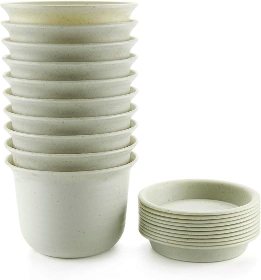 Amazon Co Jp T4u 11cm プラスチック製 植木鉢 プランター 多肉植物 サボテン鉢 受け皿付き ホワイト 10点セット Diy 工具 ガーデン