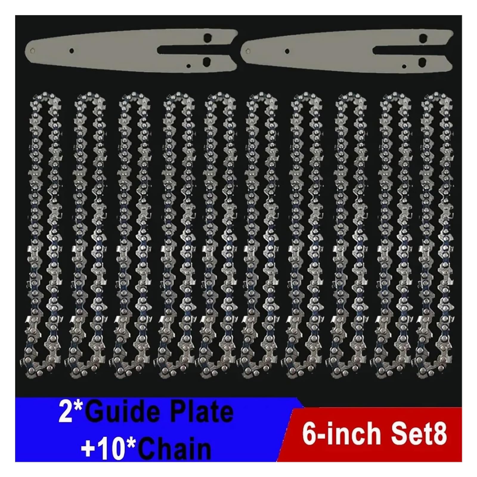 Sierra eléctrica de 6 pulgadas y 1/4"P, 37 nudos, 18 cuchillas, cadenas motosierra, hojas sierra for tala, cadena poda, accesorios for, corte madera .0522