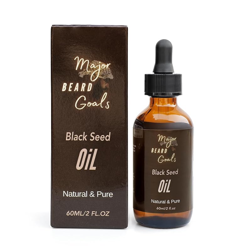 Óleo para Barba Major Beard Goals com Semente Preta, 60 mL