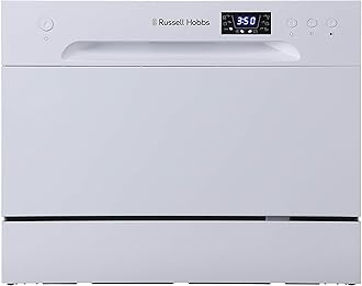 Russell Hobbs RHTTDW6W Freestanding Compact Dishwasher, Eco mode, 6 place_set...