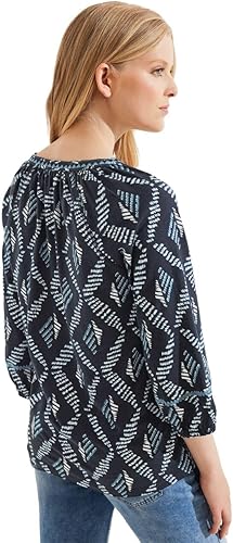 Cecil Tunica Donna Fantasia - Scollo Con Bottoni, Maniche 3/4, Puro Cotone - 3