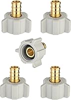 Vista 23 de EFIELD 1/2 Pulgada Pex X 7/8 Pulgada Tuerca de Esférico de Inodoro Adaptador Recto Giratoria, Conexión de Plomería de Latón, (PEX1807307)