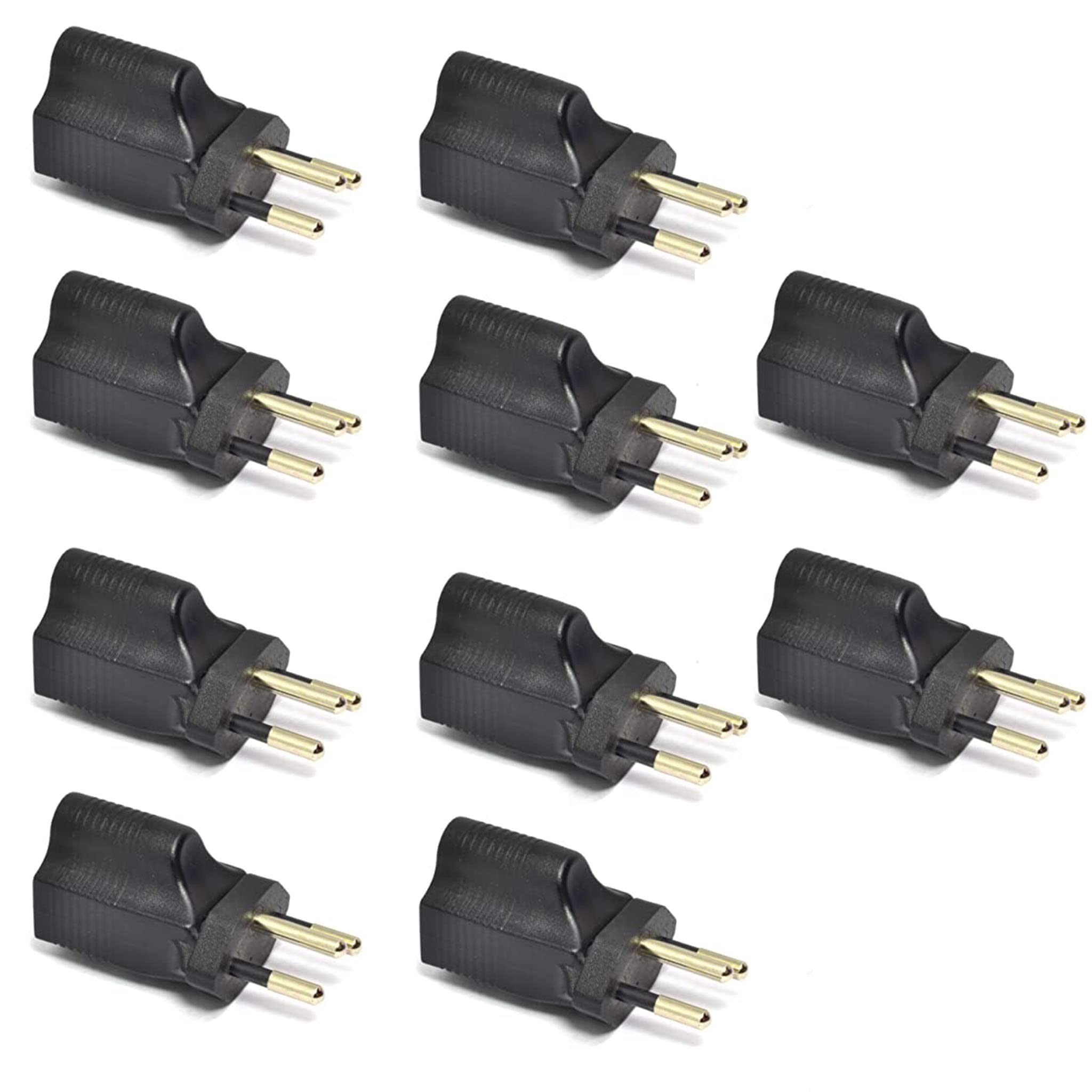 Ceptics Switzerland Sev 1011 - Adaptador de enchufe de viaje acepta NEMA 5-15R - Certificado ETL - Grado industrial (IG-11A-10PK)