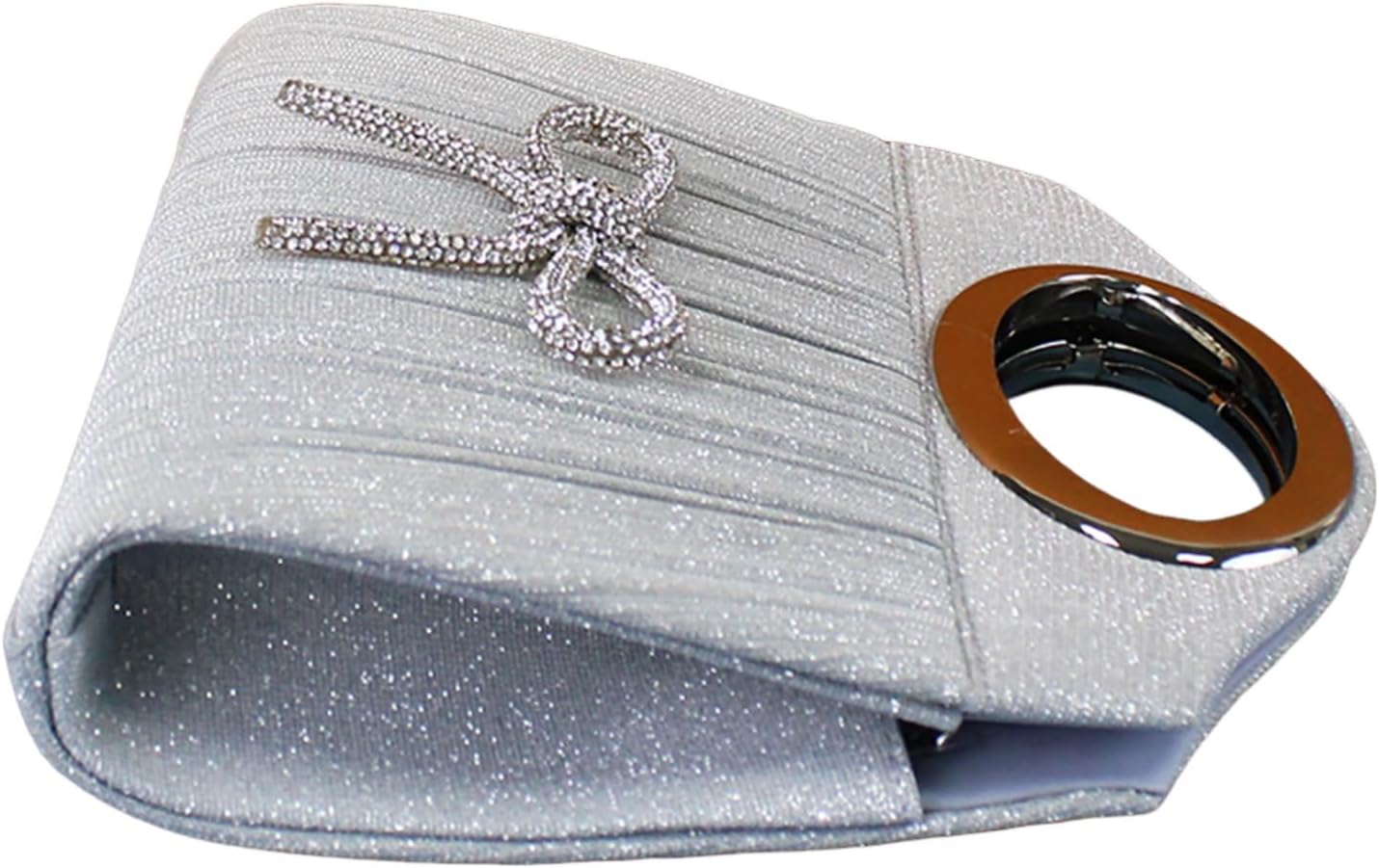 Gripit Bow Knot Clutch Purses with Rhinestone for Women Formal Sparkly Party Purse Evening Handbag