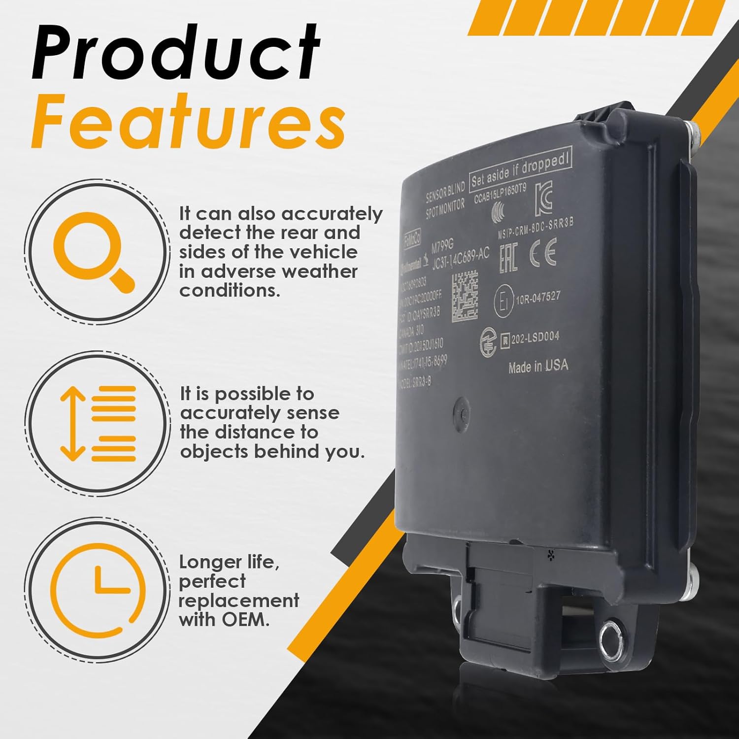 JC3T14C689AC Blind Spot Monitor Sensor Module Compatible with Ford F150 2018, 2019, 2020