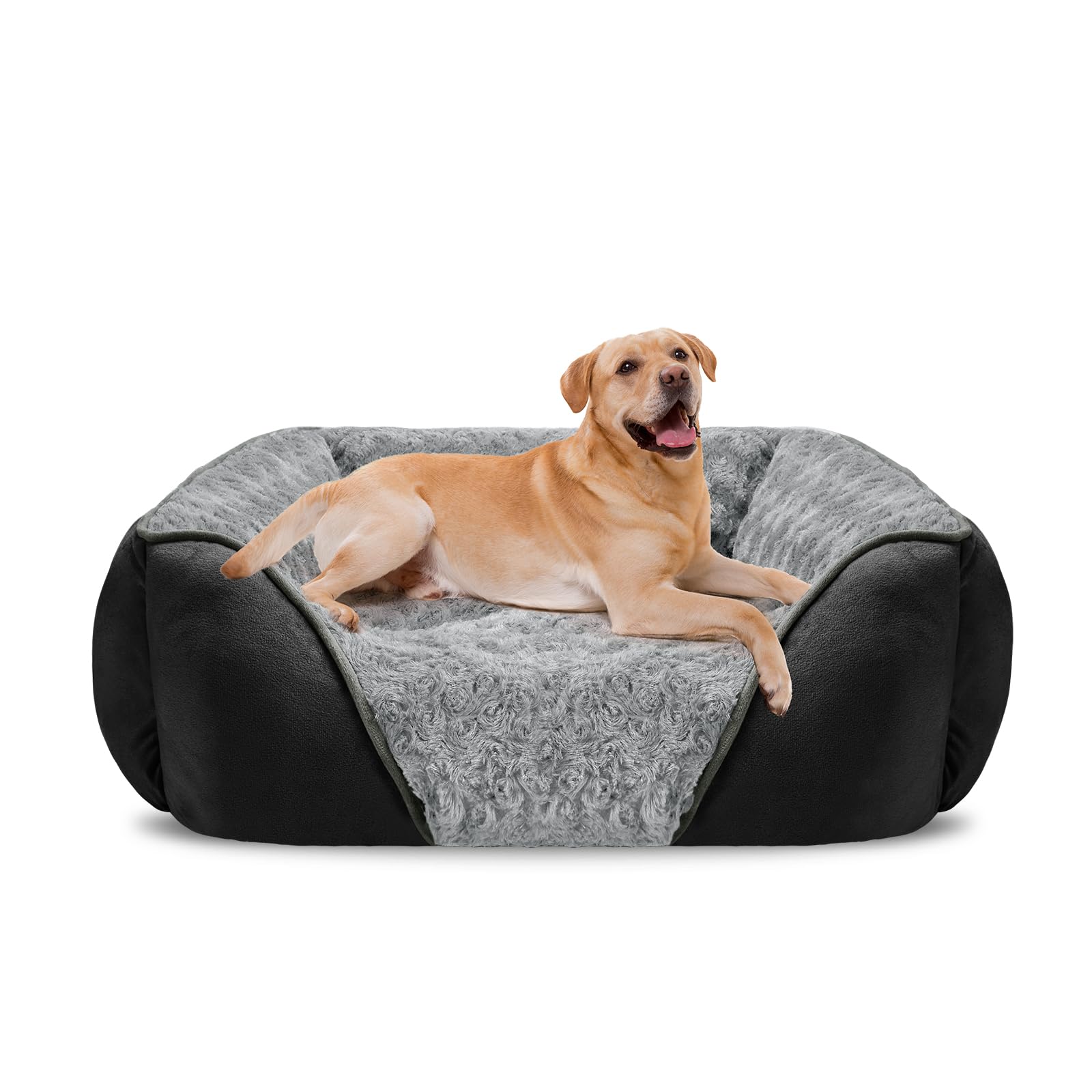INVENHO XX-Large Dog Bed Rectangle Washable Orthopedic Soft Calming Sleeping Durable Pet Cuddler with Anti-Slip Bottom — image 1