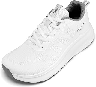 KDN Men's Wide Toe Box Shoes Cushioned Road Running Shoes Non Slip Mens Walking Sneakers for Wide Feet Comfortable Athletic Gym Workout Shoes Wide Width