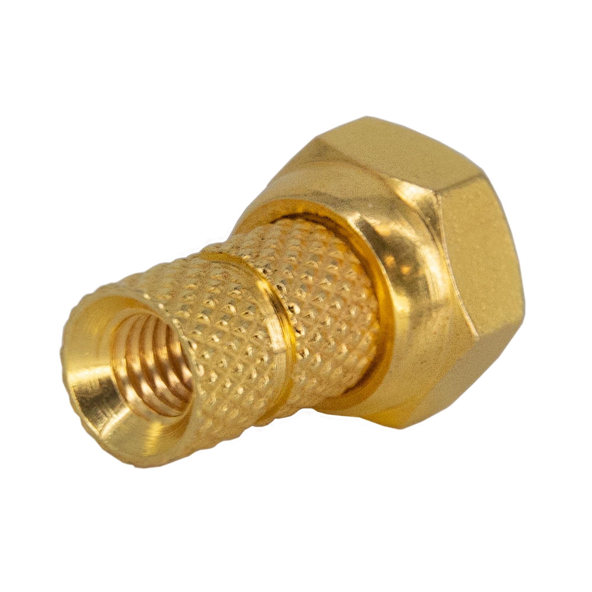 Premium X 10 connettori F 4 mm avvitabili 4,0 mm spina dorata con anello di tenuta